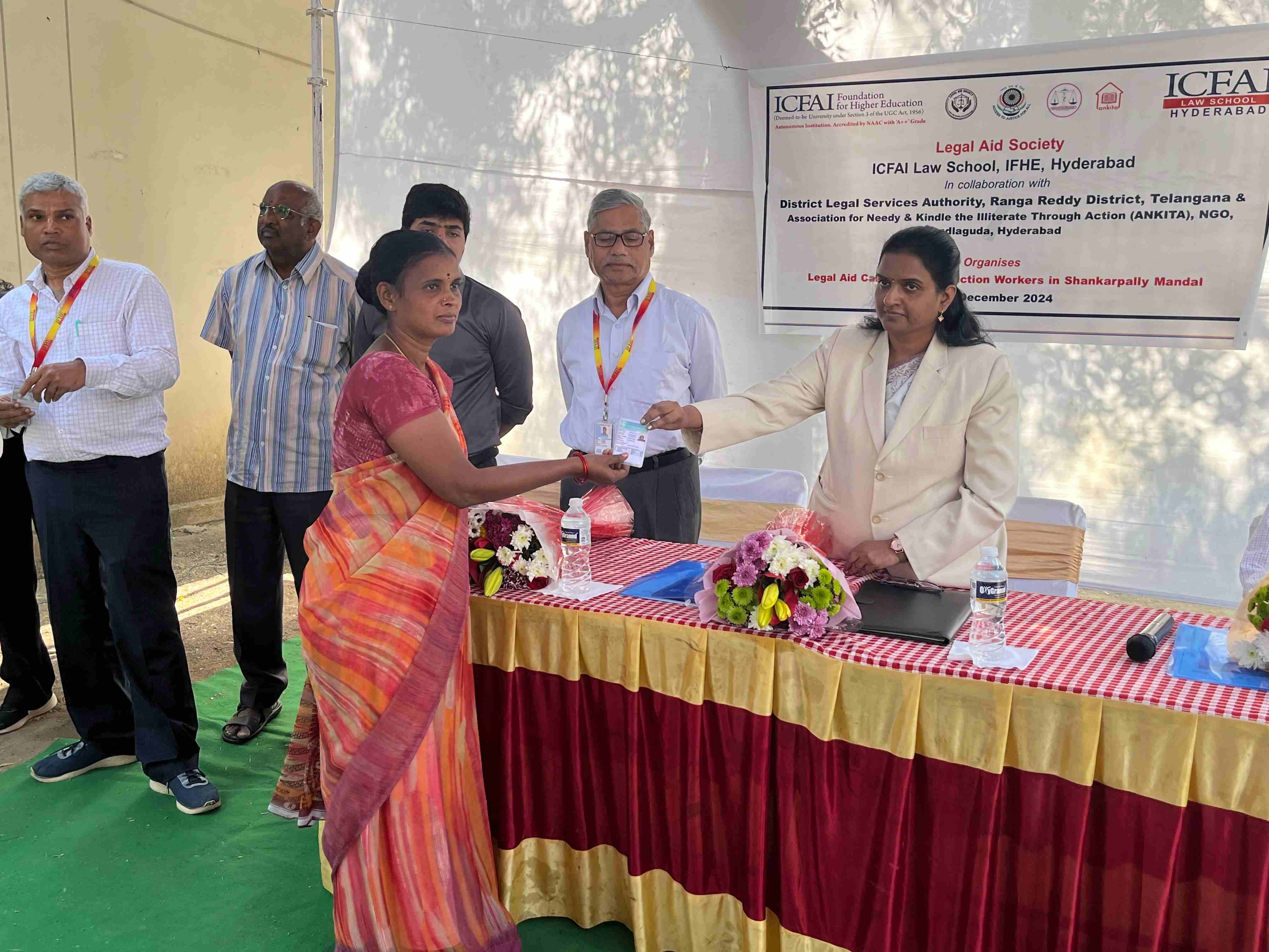 Legal Aid Camp for Construction workers held on 18th December 2024 in Shankarpally Mandal, Ranga Reddy District, Telangana
