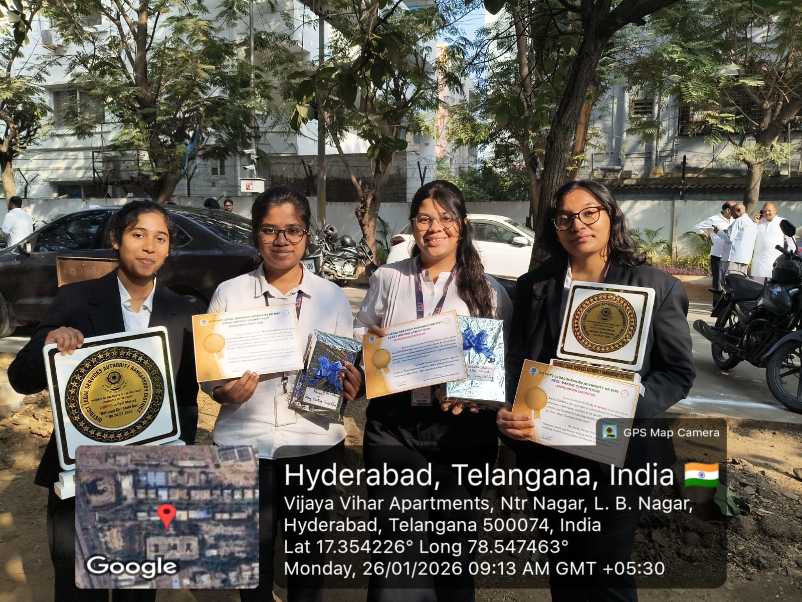 ICFAL Law School won first prize in Essay and Reel making competition organised by District Legal Services Authority, Ranga Reddy District