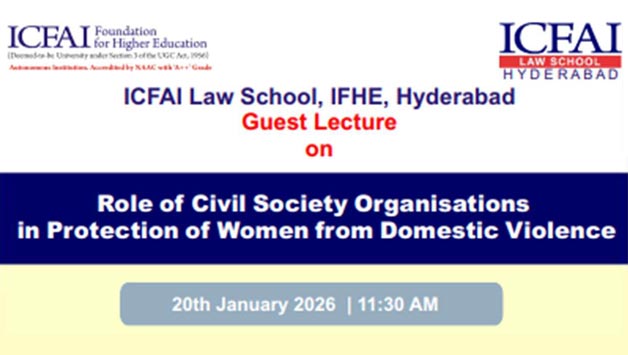 Guest lecture on the “Role of Civil Society Organisations in Protection of Women from Domestic Violence” In collaboration with My Choices Foundation