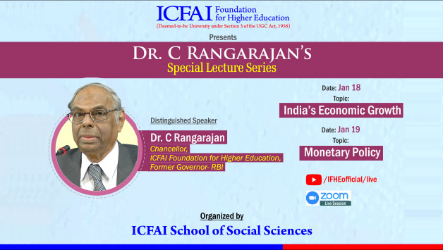 Special Lecture Series delivered by our Chancellor Dr C Rangarajan on January 18 – 19, 2024