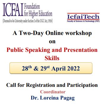 A Two-Day Online workshop on Public Speaking and Presentation Skills