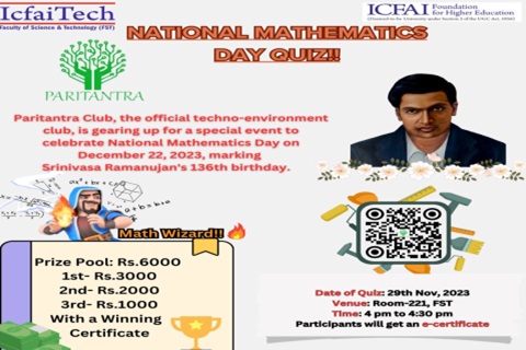 National Mathematics Day Celebration : Mathematics Quiz