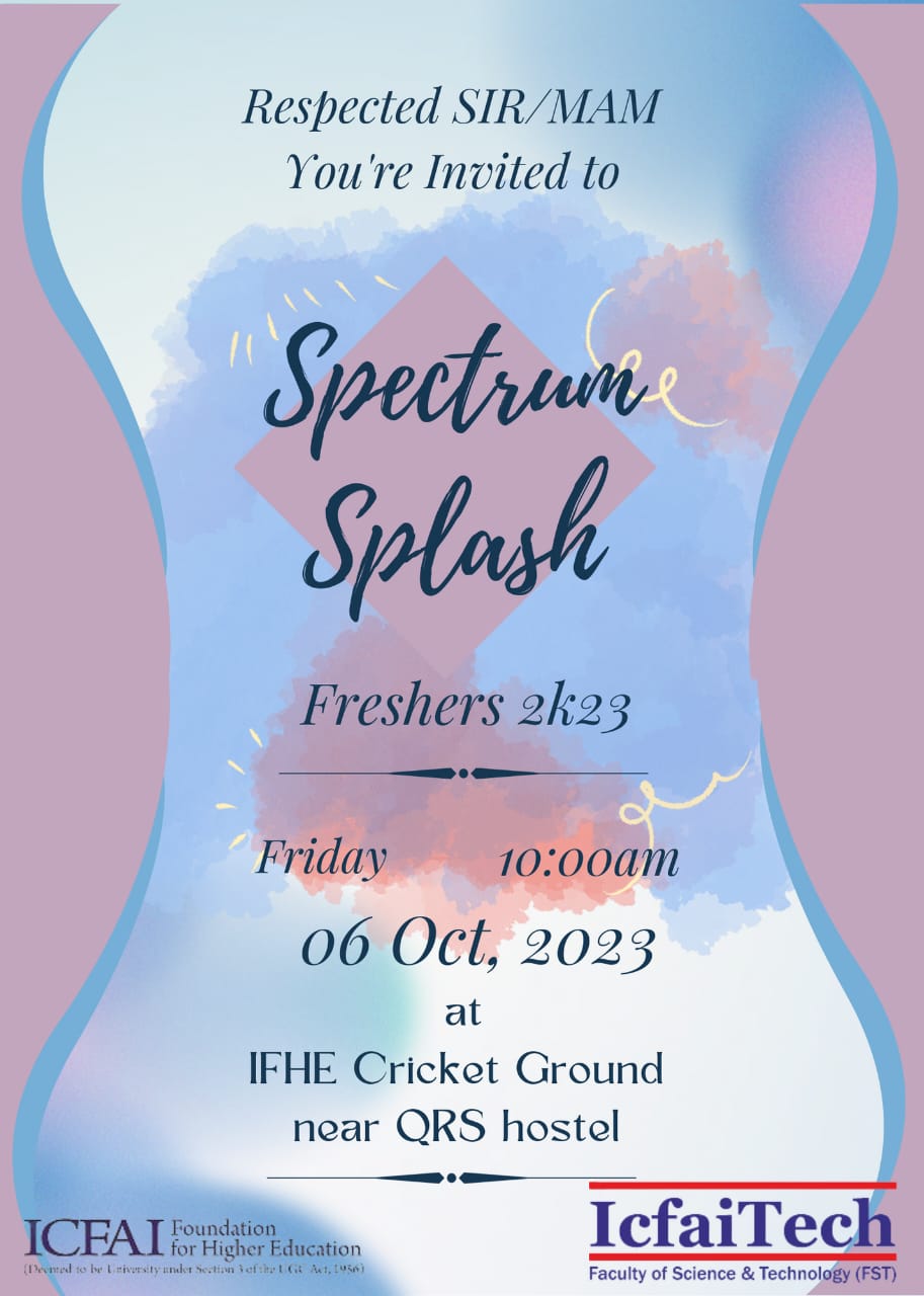 Spectrum Splash - Fresher's Day 2023