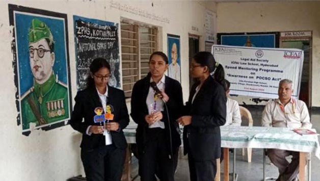 The Legal Aid Society of ICFAI Law School organized an awareness programme