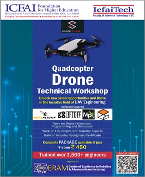 Three-Day Workshop on Drone Fabrication, Programming and Simulation in Association with Space Chase Pvt. Ltd.