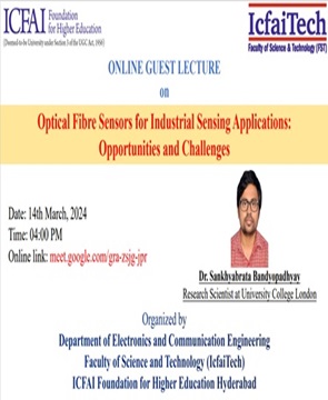 Online Guest Lecture on Optical Fibre Sensors for Industrial Sensing Applications: Opportunities and Challenges