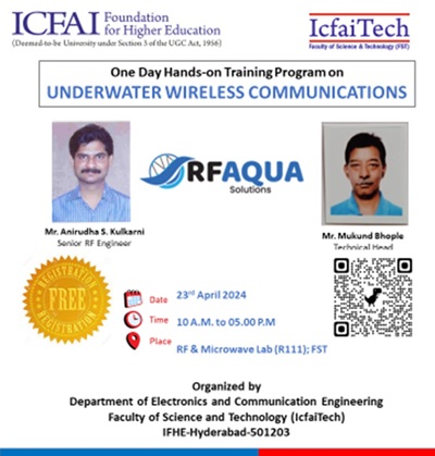 Report on Hand's-on Training Program on Underwater Wireless Communications 23rd April, 2024