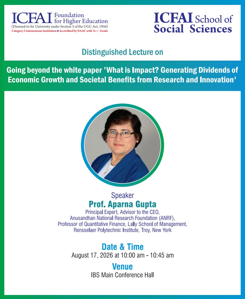 Distinguished Lecture on Going beyond the white paper 'What is Impact? Generating Dividends of Economic Growth and Societal Benefits from Research and Innovation'